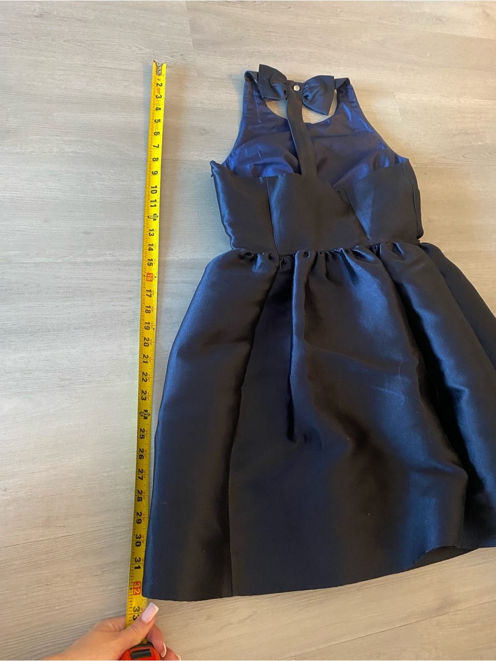 kate spade Black Satin Halter Bow-Back Mini Dress - Picture 7 of 12